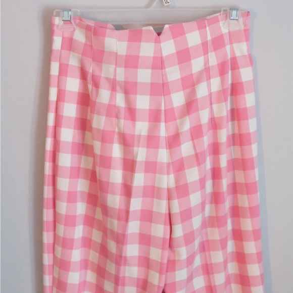 Zara pink and white check dress pants NWOT - Picture 5 of 5